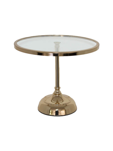 Cake Stand - Gold & Glass Tall