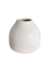 Load image into Gallery viewer, Vase - White Ceramic Squat