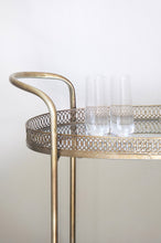 Load image into Gallery viewer, Drinks Trolley - Gold Vintage Immoveable