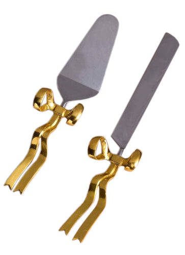 Cake Knife & Lifter Set - Bow