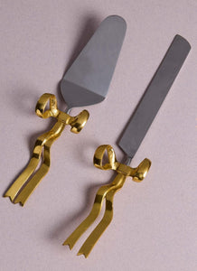 Cake Knife & Lifter Set - Bow