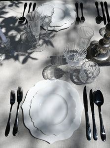 Dinner Plate - Scalloped White Starter & Main Set