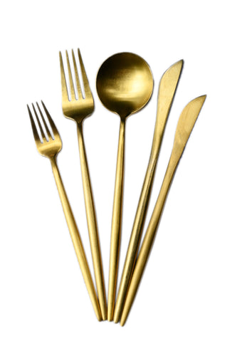 Cutlery - Matte Gold Set of 5