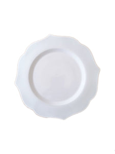Dinner Plate - Scalloped White Main Plate