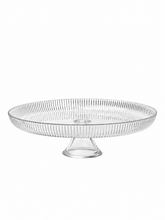 Load image into Gallery viewer, Lined Glass Cake Stand
