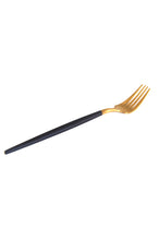Load image into Gallery viewer, Cutlery - Black &amp; Gold Main Fork