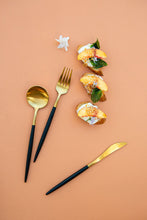 Load image into Gallery viewer, Cutlery - Black &amp; Gold Main Knife