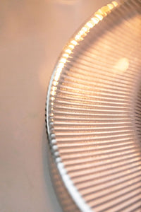 Under Plate - Silver Rimmed Ribbed