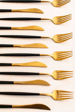 Load image into Gallery viewer, Cutlery - Black &amp; Gold Main Knife