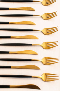 Cutlery - Black & Gold Main Knife