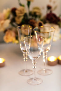 Glassware - Gold Rimmed Champagne