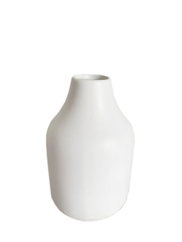 Vase - White Ceramic Tall