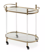 Load image into Gallery viewer, Drinks Trolley - Gold Modern Moveable