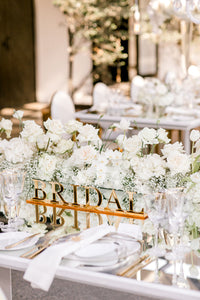 Table Number - BRIDAL word