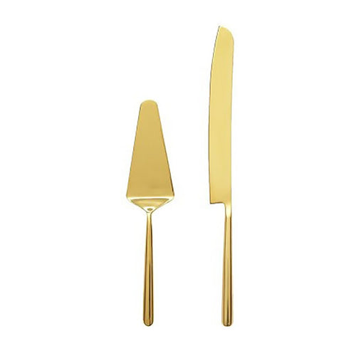 Cutlery - Gold Cake Knife & Lifter Set